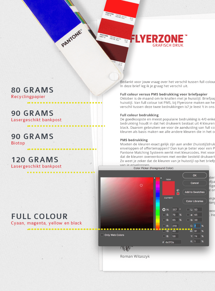 Uitleg briefpapier bedrukking