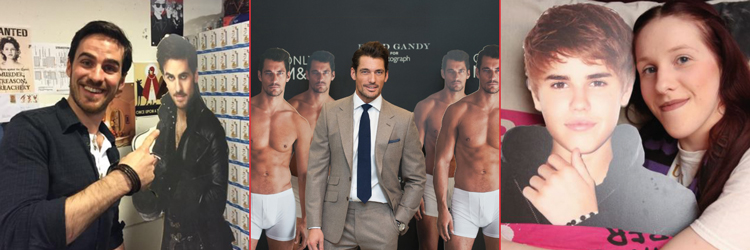 Massief karton cut outs van acteurs