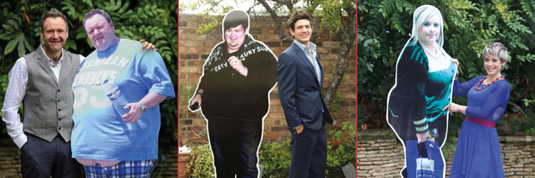 Massief karton cut out voor en na