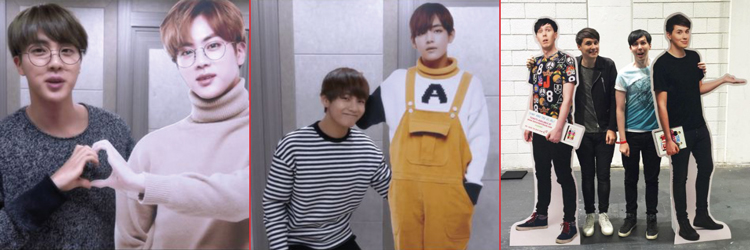 Massief karton cut out zelfportretten