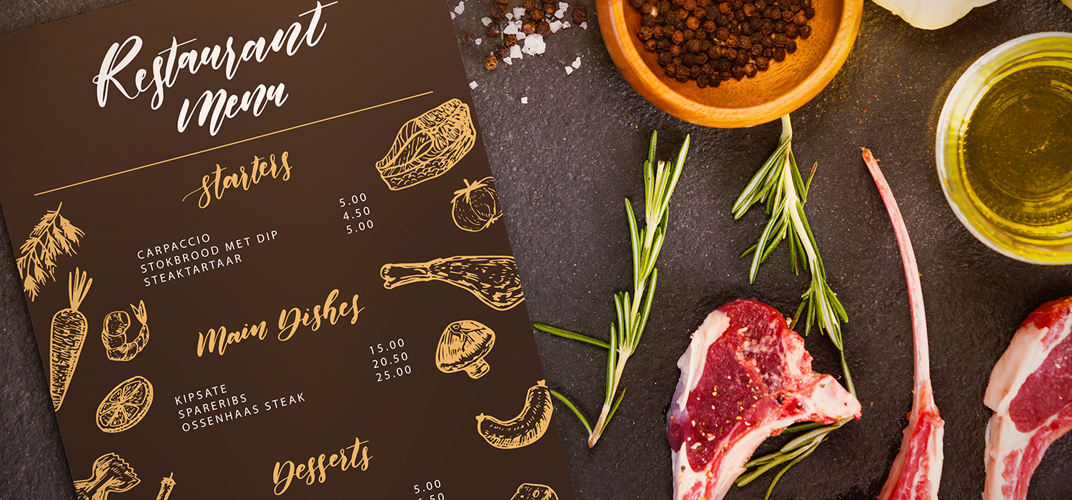 Menukaart voorbeeld