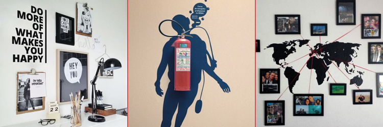 muurdecoratie met stickers