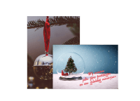 ongevouwen kerstkaarten