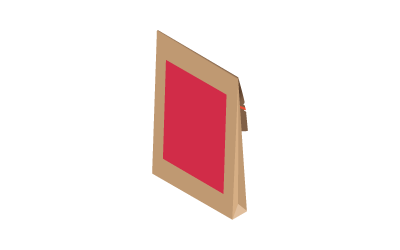 Papieren verzendzak B25xH35xD5 cm